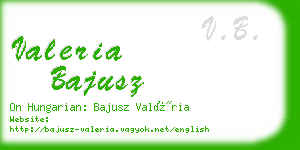 valeria bajusz business card